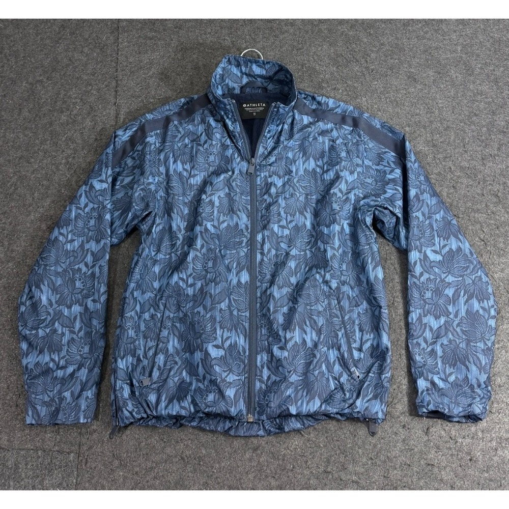 ATHLETA Sightseer Jacket Athletic Lace Navy Blue Women's Size XS Windbreaker‎
